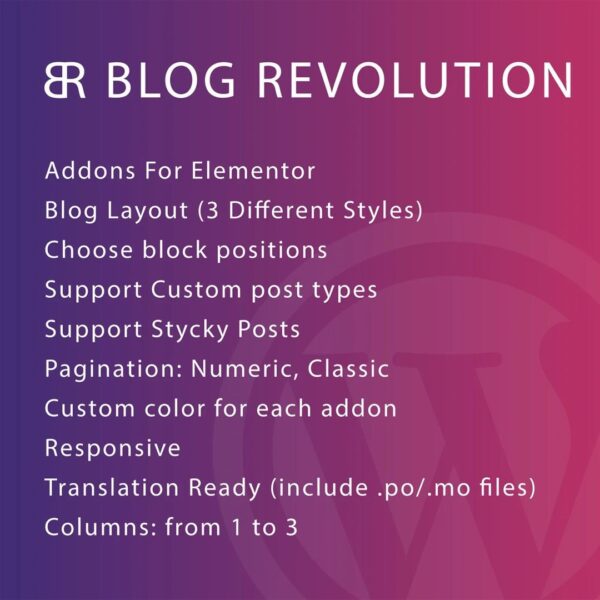 Blog Revolution for Elementor WordPress Plugin