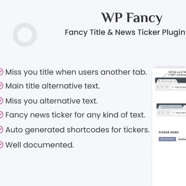Fancy Title and News Ticker WordPress Plugin